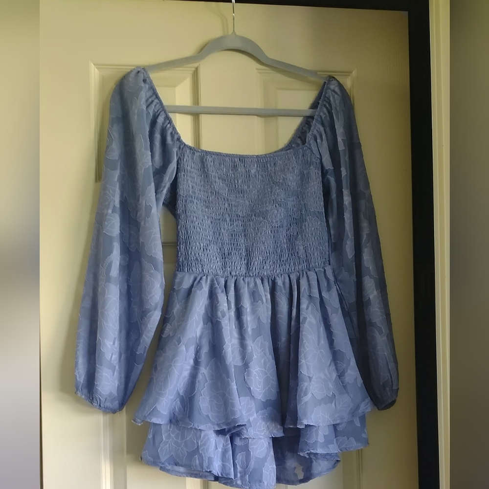 Elegant Blue Women's Romper